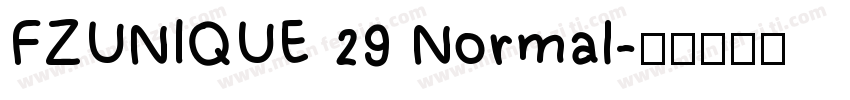 FZUNIQUE 29 Normal字体转换